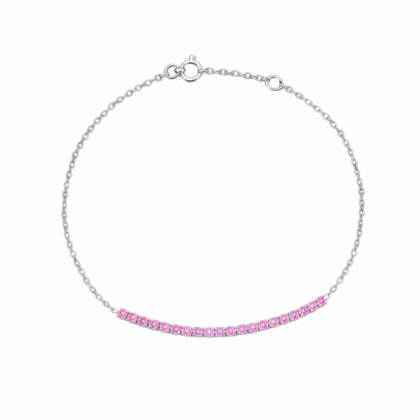 Juno Half Tennis Bracelet – Light Pink Sapphire