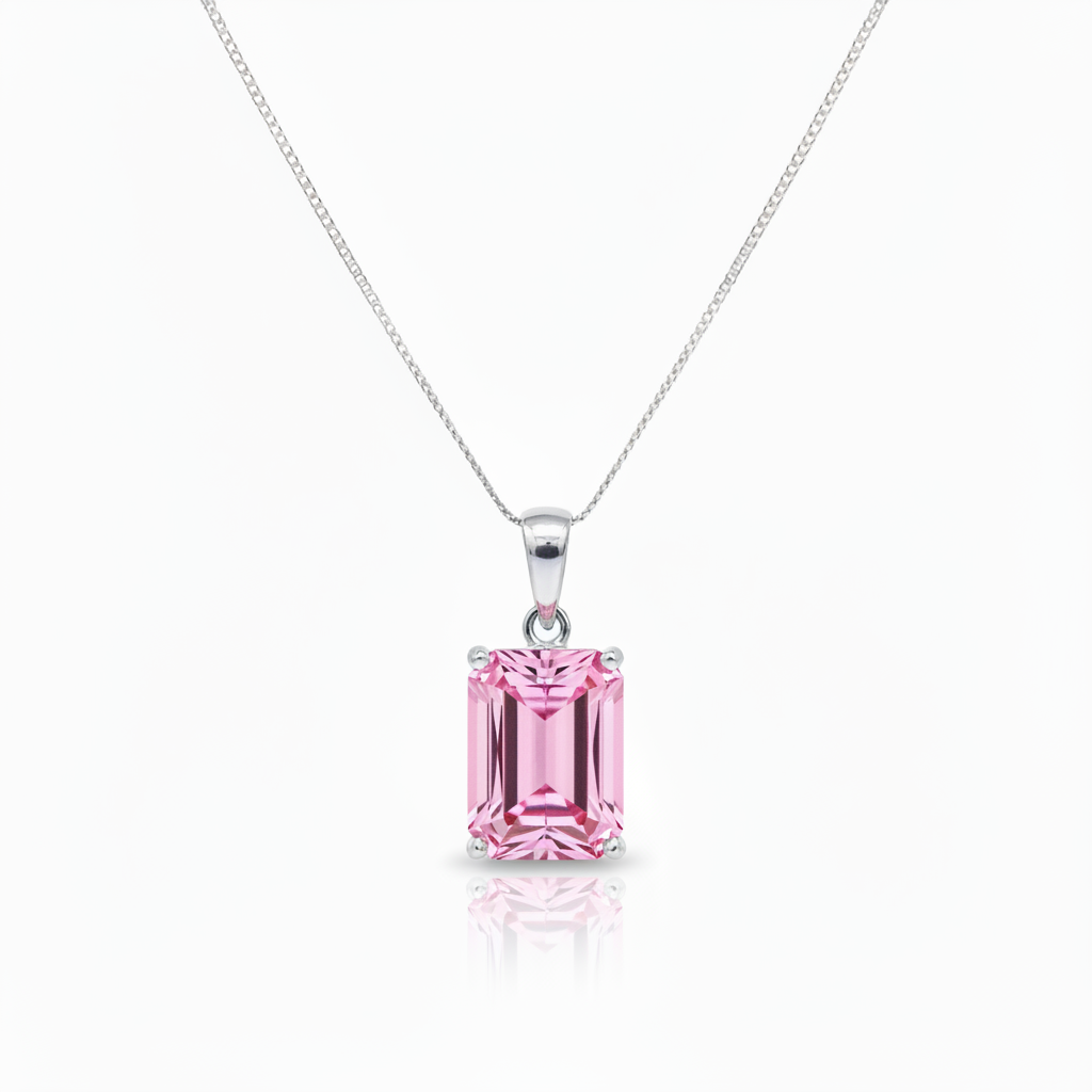 Nexus Statement Pendant – Light Pink Sapphire