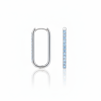 Linea Trace Earrings – Light Blue Aquamarine