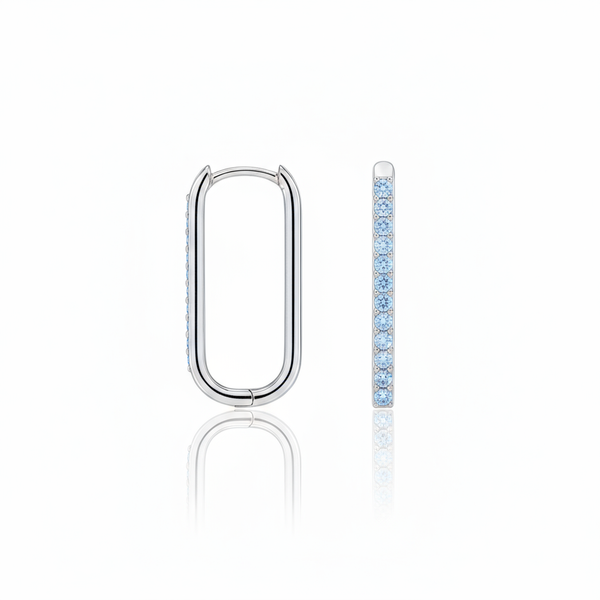 Linea Trace Earrings – Light Blue Aquamarine