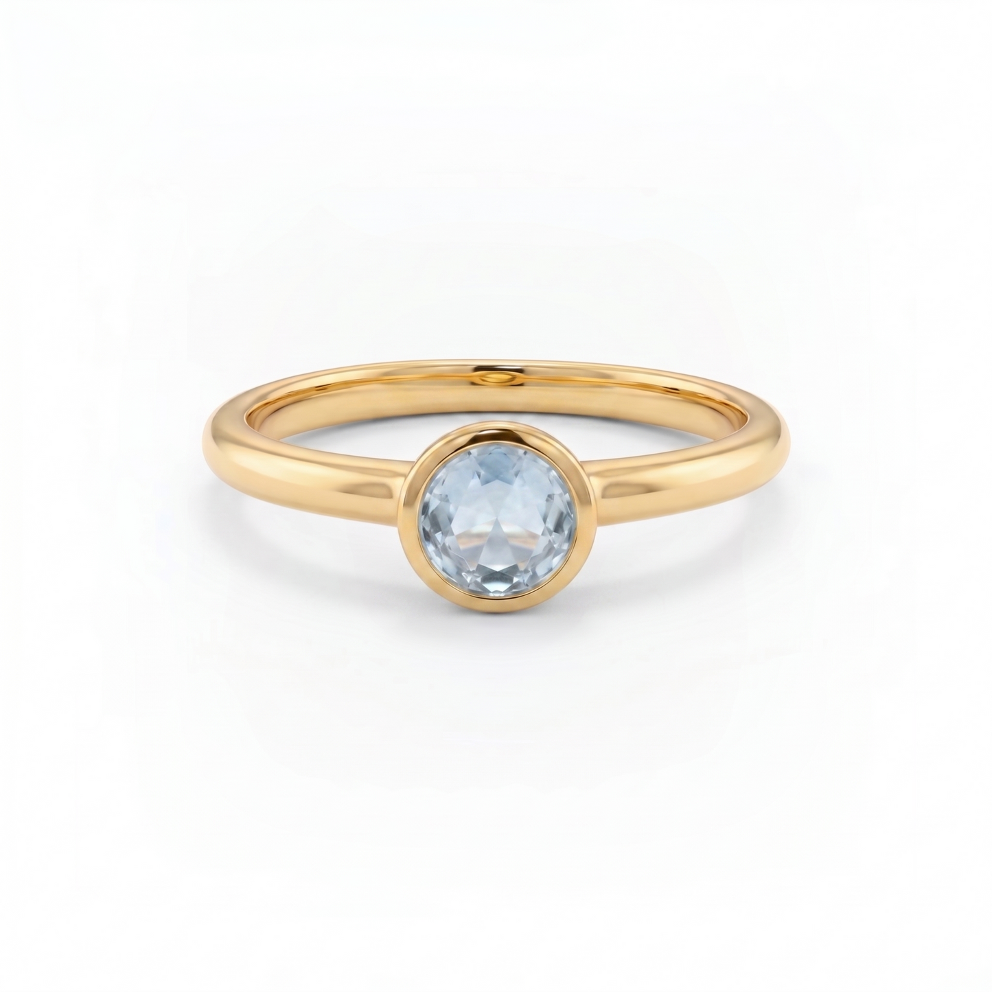 Forma Solitaire Ring – Light Blue Aquamarine