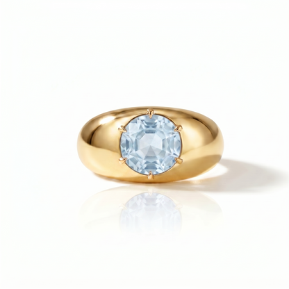 Juno Grand Dome Ring – Light Blue Aquamarine