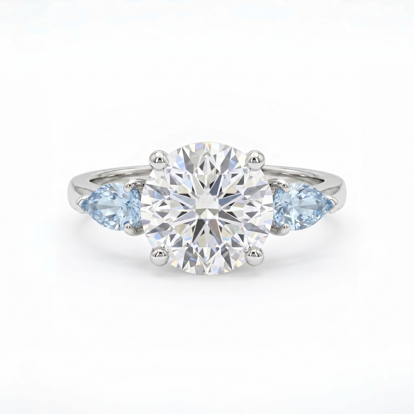 Juno Trio Ring – Light Blue Aquamarine