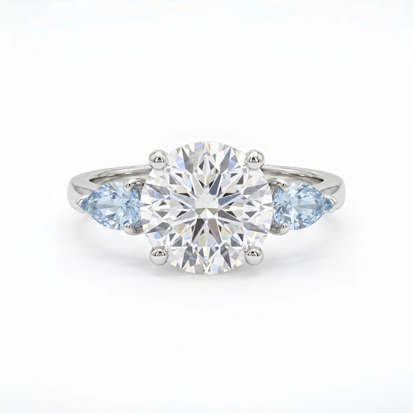 Juno Trio Ring – Light Blue Aquamarine
