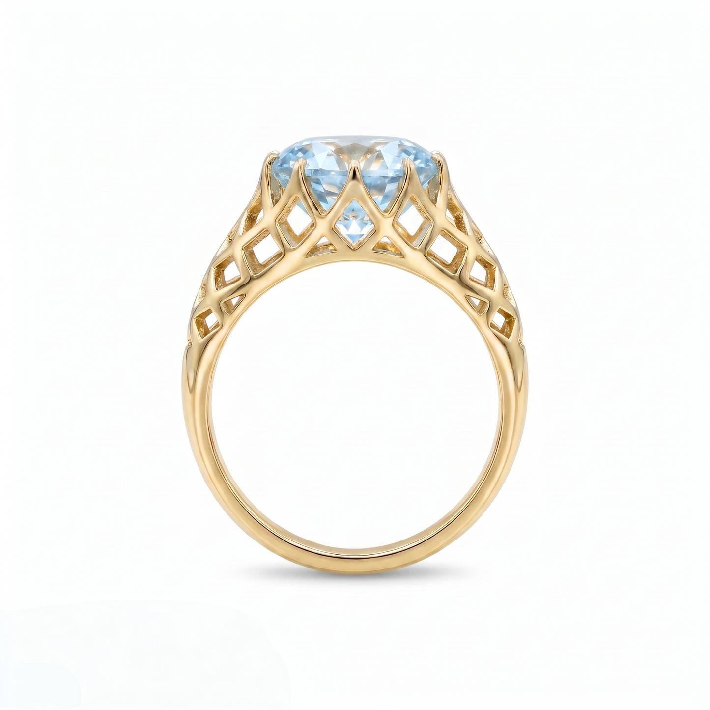 Juno Trellis Ring – Light Blue Aquamarine