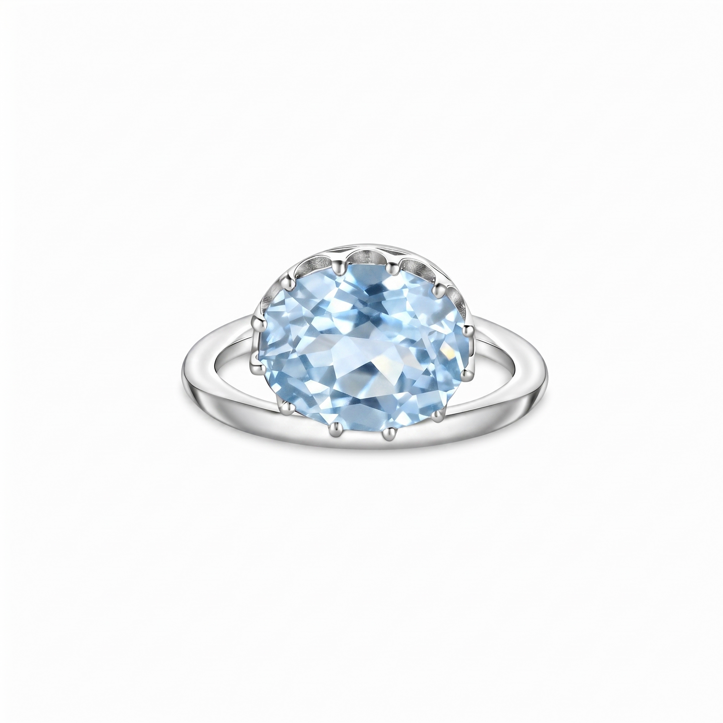 Velara Satellite Ring – Light Blue Aquamarine