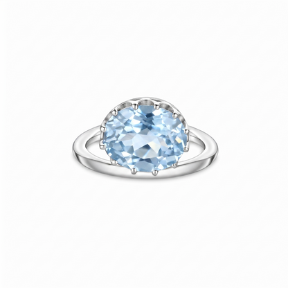 Velara Satellite Ring – Light Blue Aquamarine