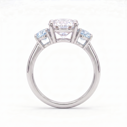 Juno Trilogy Ring – Light Blue Aquamarine