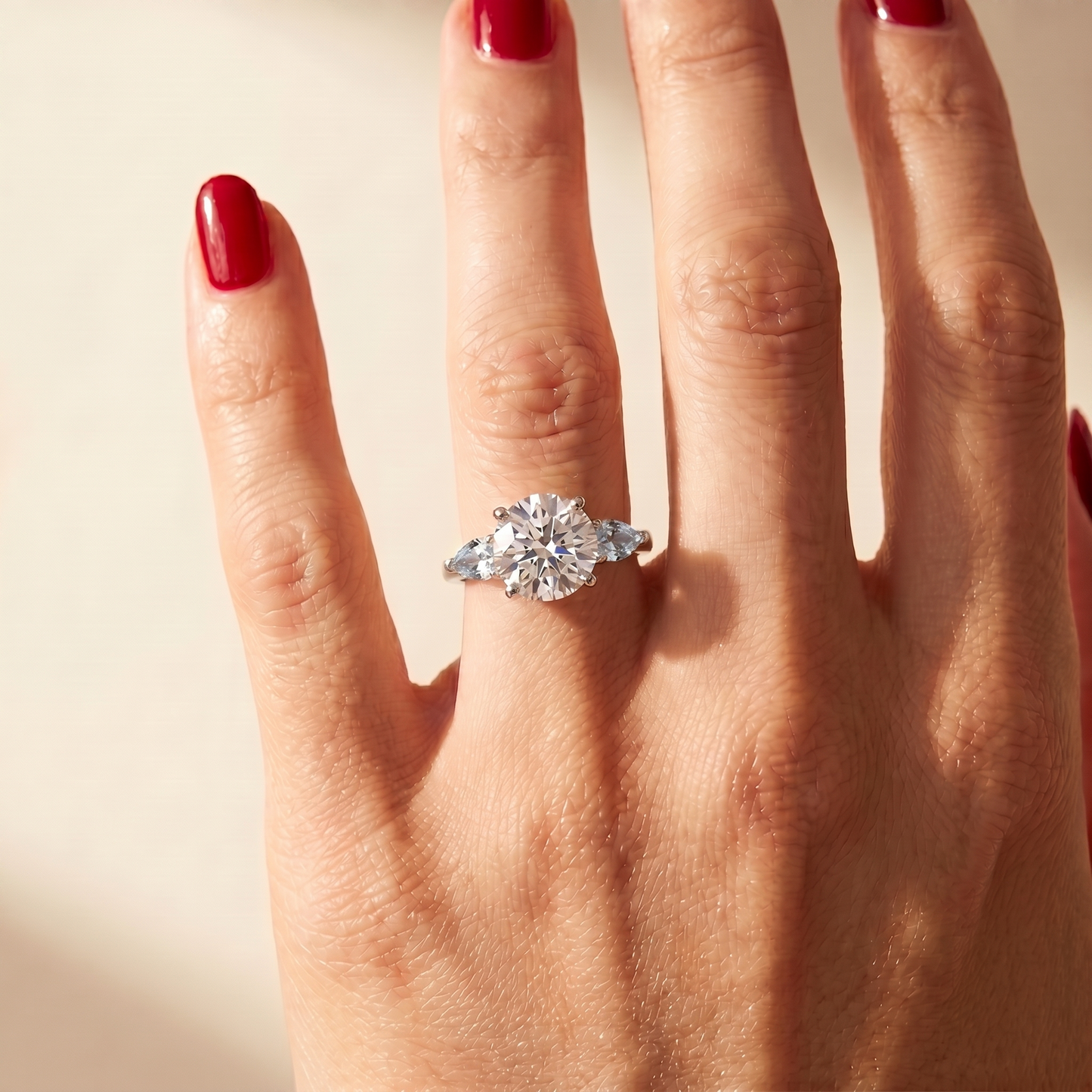 Juno Trio Ring – Light Blue Aquamarine