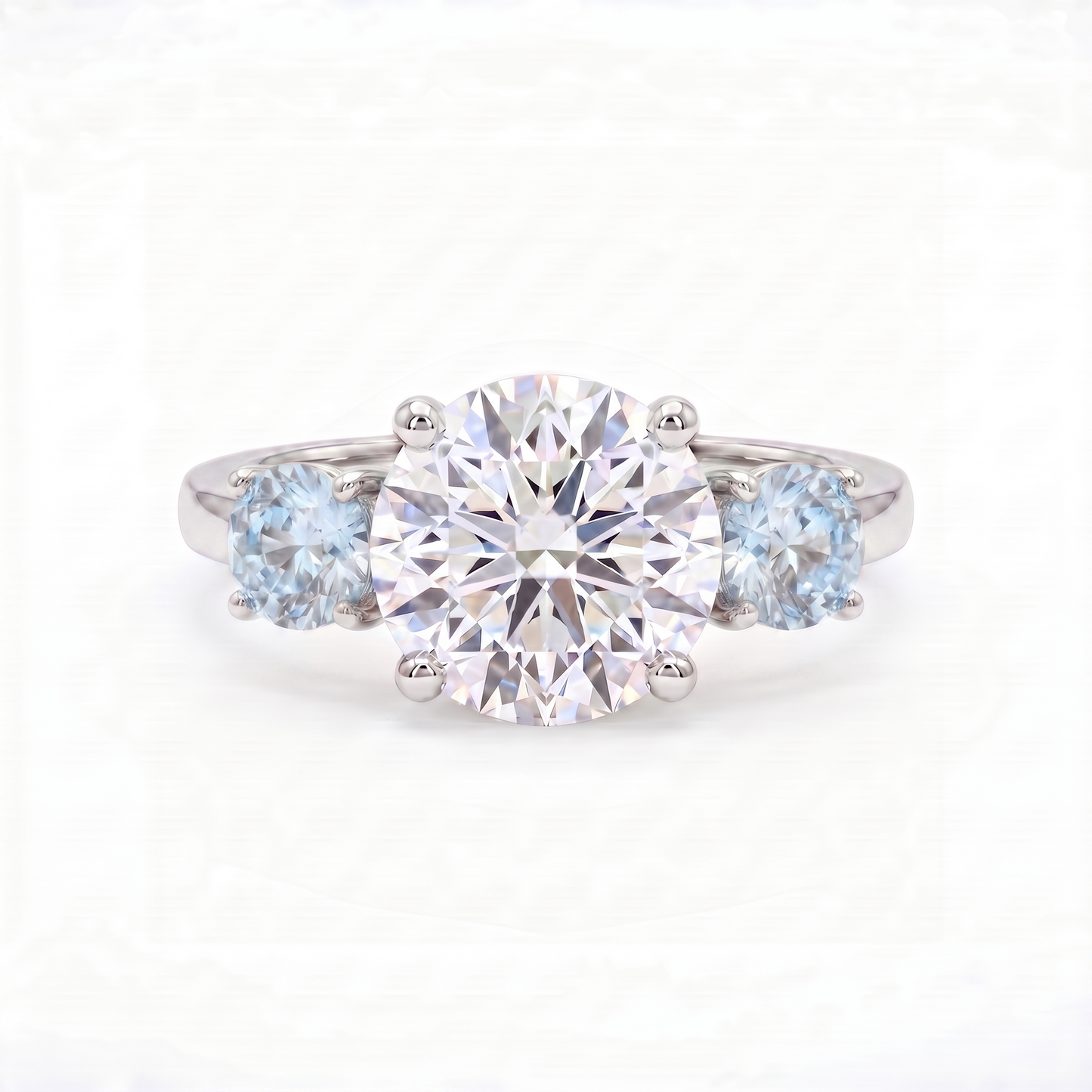 Juno Trilogy Ring – Light Blue Aquamarine