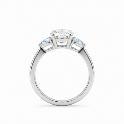 Juno Trio Ring – Light Blue Aquamarine
