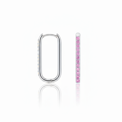 Linea Trace Earrings – Light Pink Sapphire