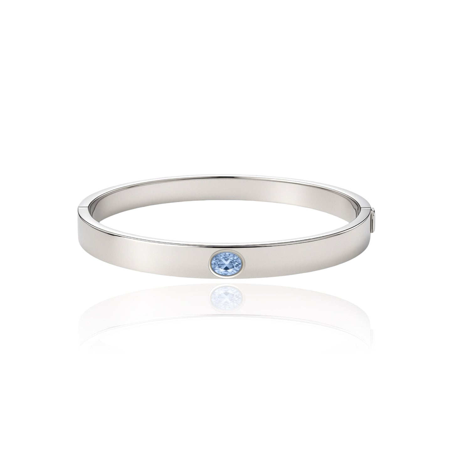 Velara Uno Elemental Bangle – Light Blue Aquamarine