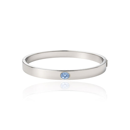 Velara Uno Elemental Bangle – Light Blue Aquamarine