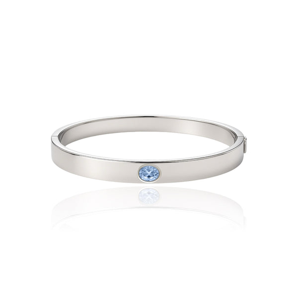 Velara Uno Elemental Bangle – Light Blue Aquamarine