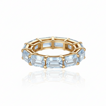 Nexus Tennis Ring – Light Blue Aquamarine