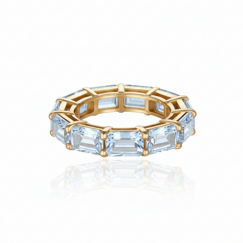 Nexus Tennis Ring – Light Blue Aquamarine