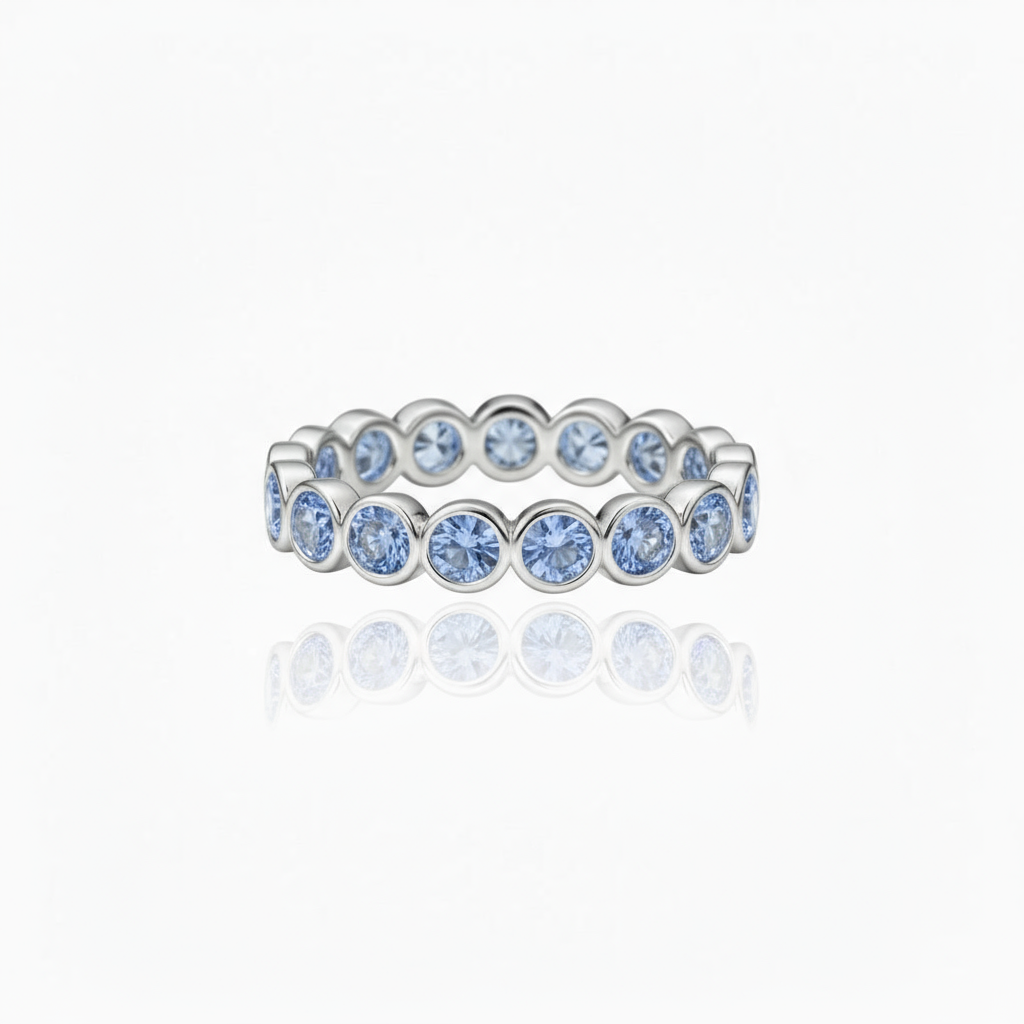 Forma Eternity Ring – Light Blue Aquamarine