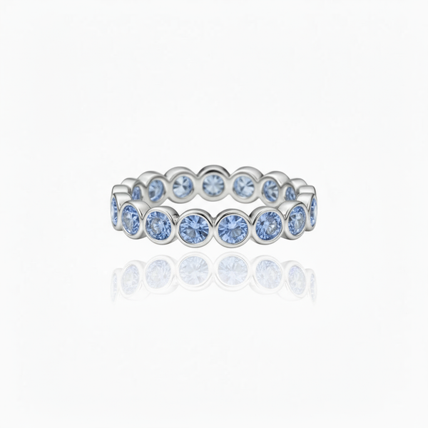 Forma Eternity Ring – Light Blue Aquamarine