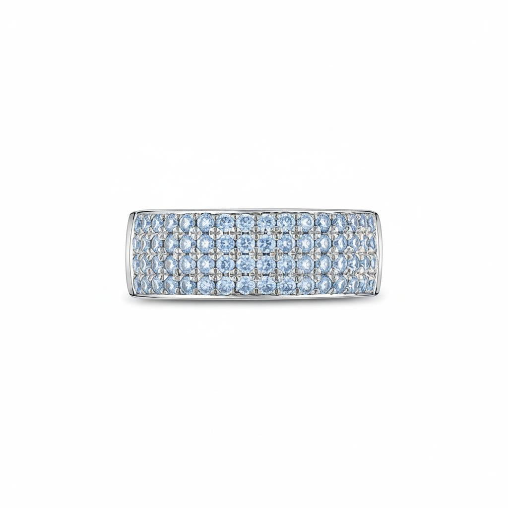 Linea Bold Band Ring – Light Blue Aquamarine