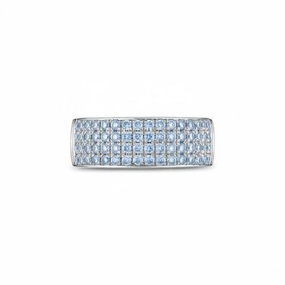 Linea Bold Band Ring – Light Blue Aquamarine