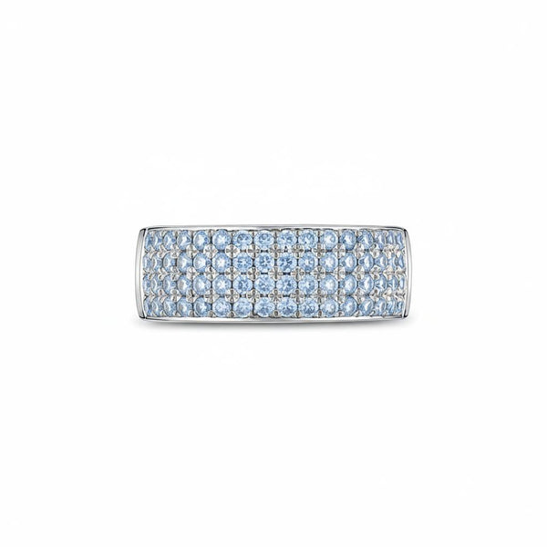 Linea Bold Band Ring – Light Blue Aquamarine