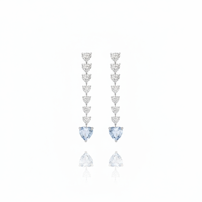 Amore Drop Earrings – Light Blue Aquamarine