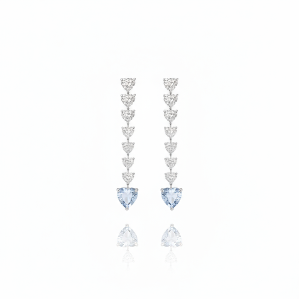 Amore Drop Earrings – Light Blue Aquamarine
