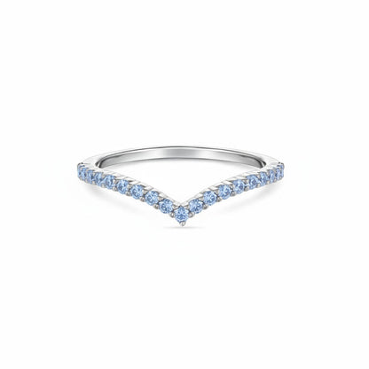Linea V Demi Ring – Light Blue Aquamarine
