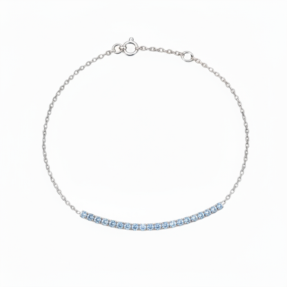 Juno Half Tennis Bracelet – Light Blue Aquamarine