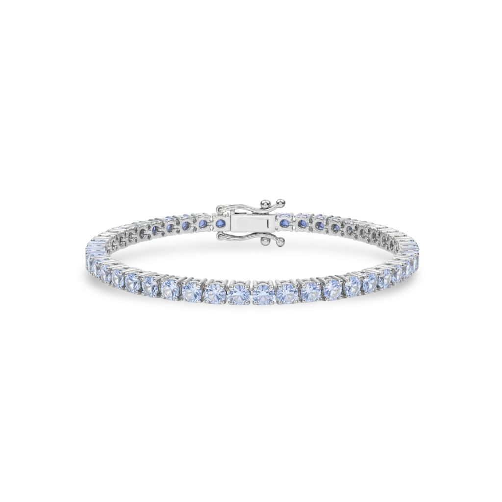 Juno Grande Tennis Bracelet – Light Blue Aquamarine
