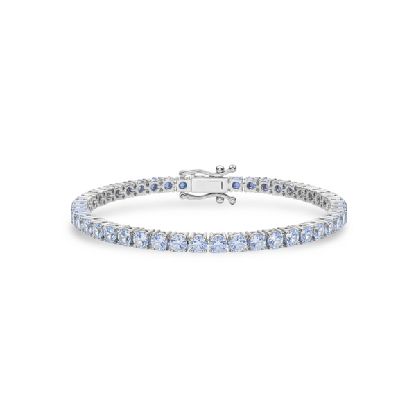 Juno Grande Tennis Bracelet – Light Blue Aquamarine