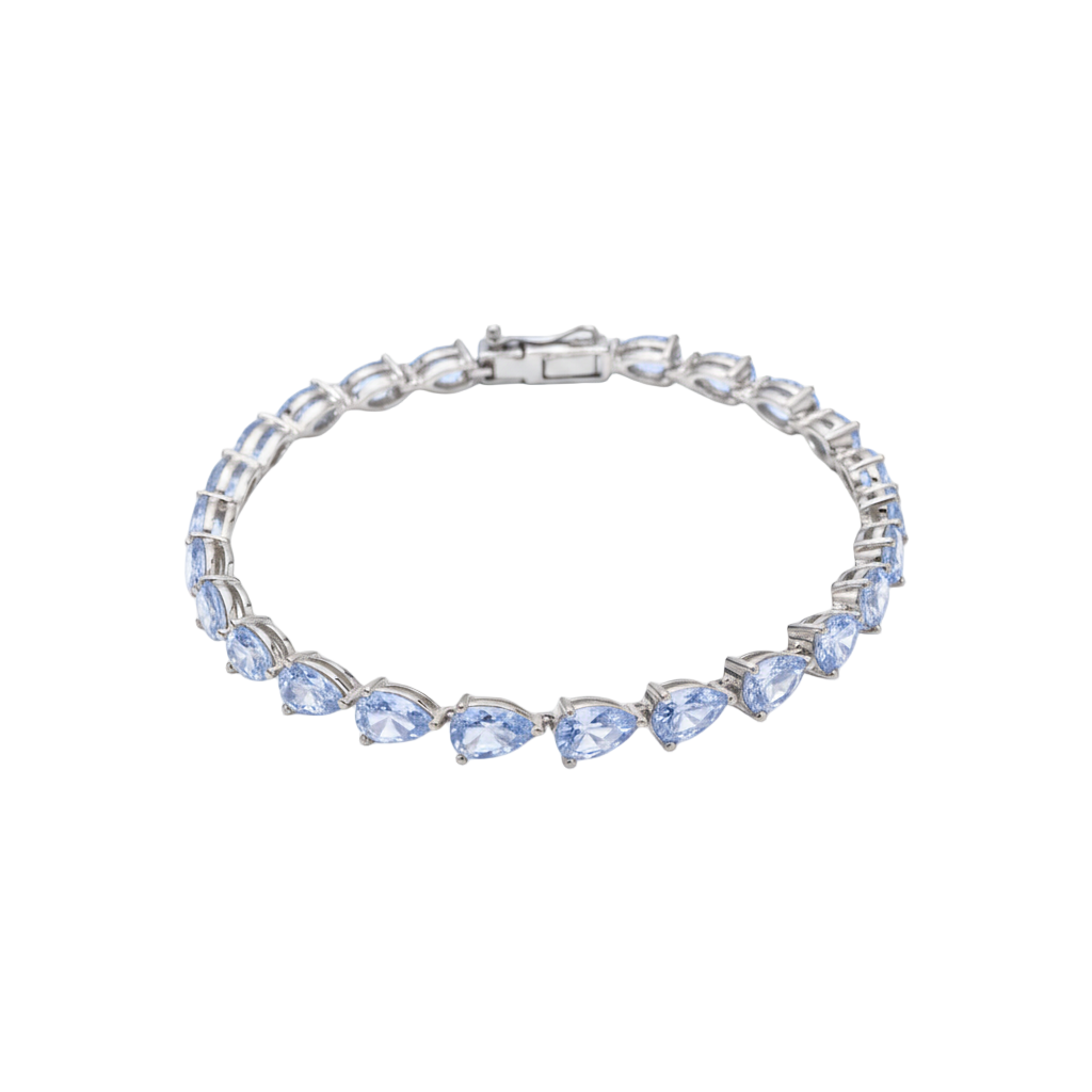 Nova Tennis Bracelet – Light Blue Aquamarine