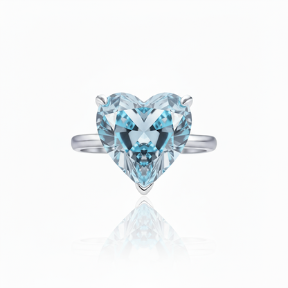 Amore Bold Solitaire Ring – Light Blue Aquamarine