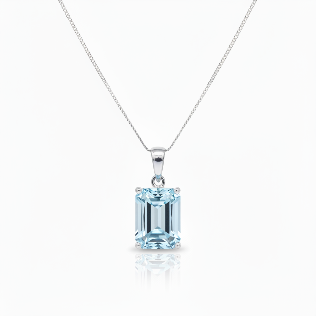 Nexus Statement Pendant – Light Blue Aquamarine