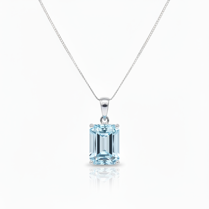 Nexus Statement Pendant – Light Blue Aquamarine