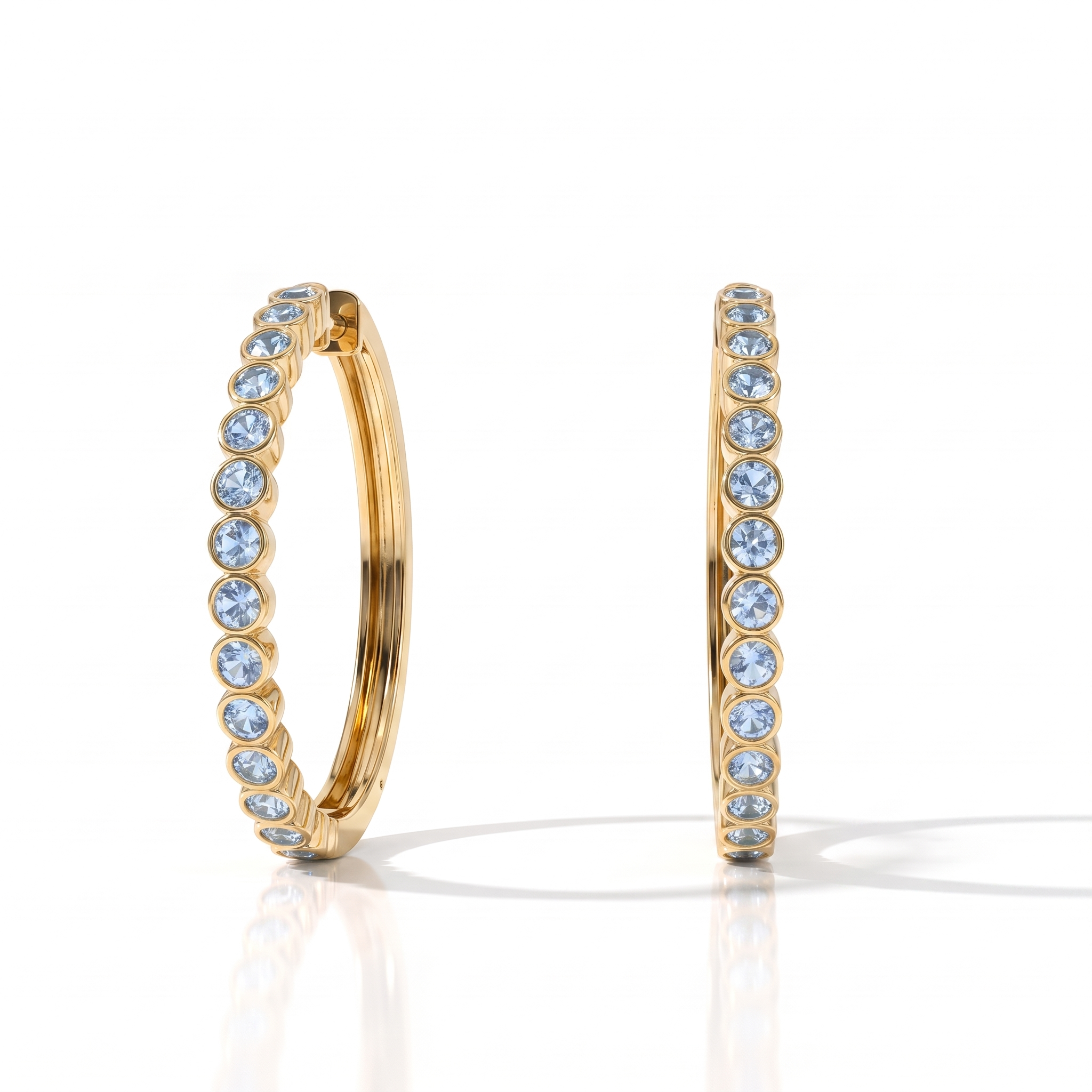 Forma Grande Hoop Earrings – Light Blue Aquamarine