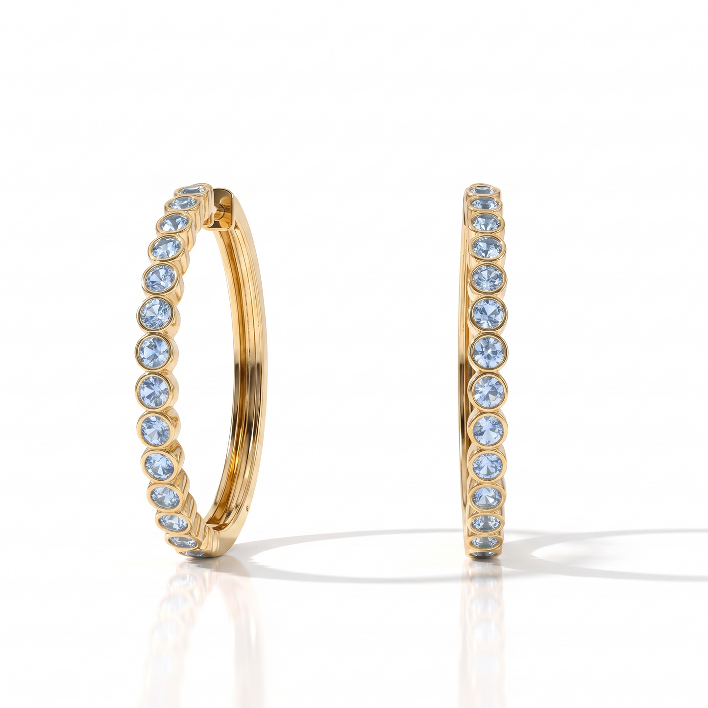 Forma Grande Hoop Earrings – Light Blue Aquamarine