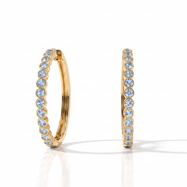Forma Grande Hoop Earrings – Light Blue Aquamarine