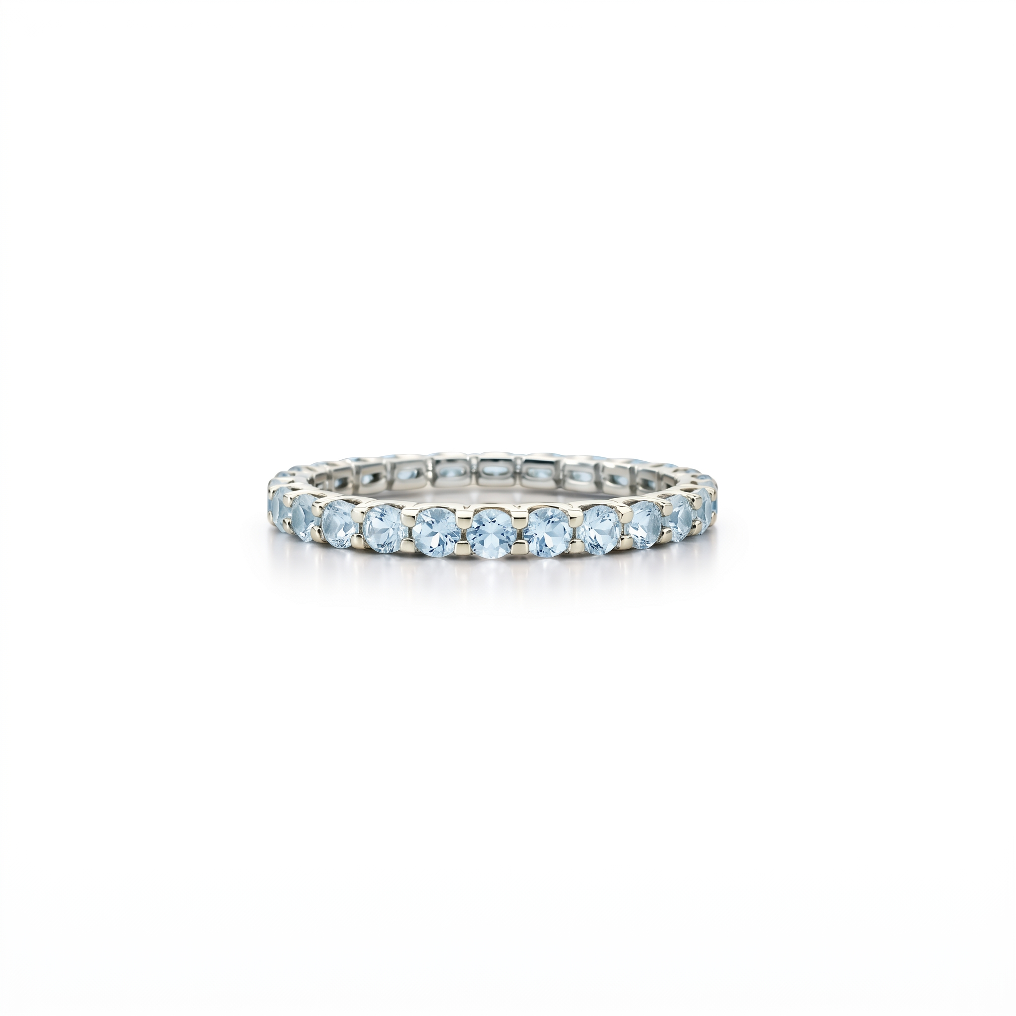 Linea Midi Ring – Light Blue Aquamarine