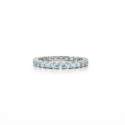 Linea Midi Ring – Light Blue Aquamarine