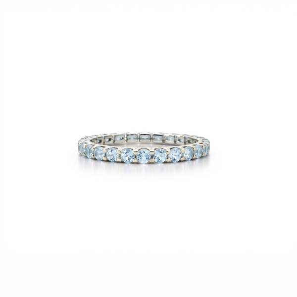Linea Midi Ring – Light Blue Aquamarine
