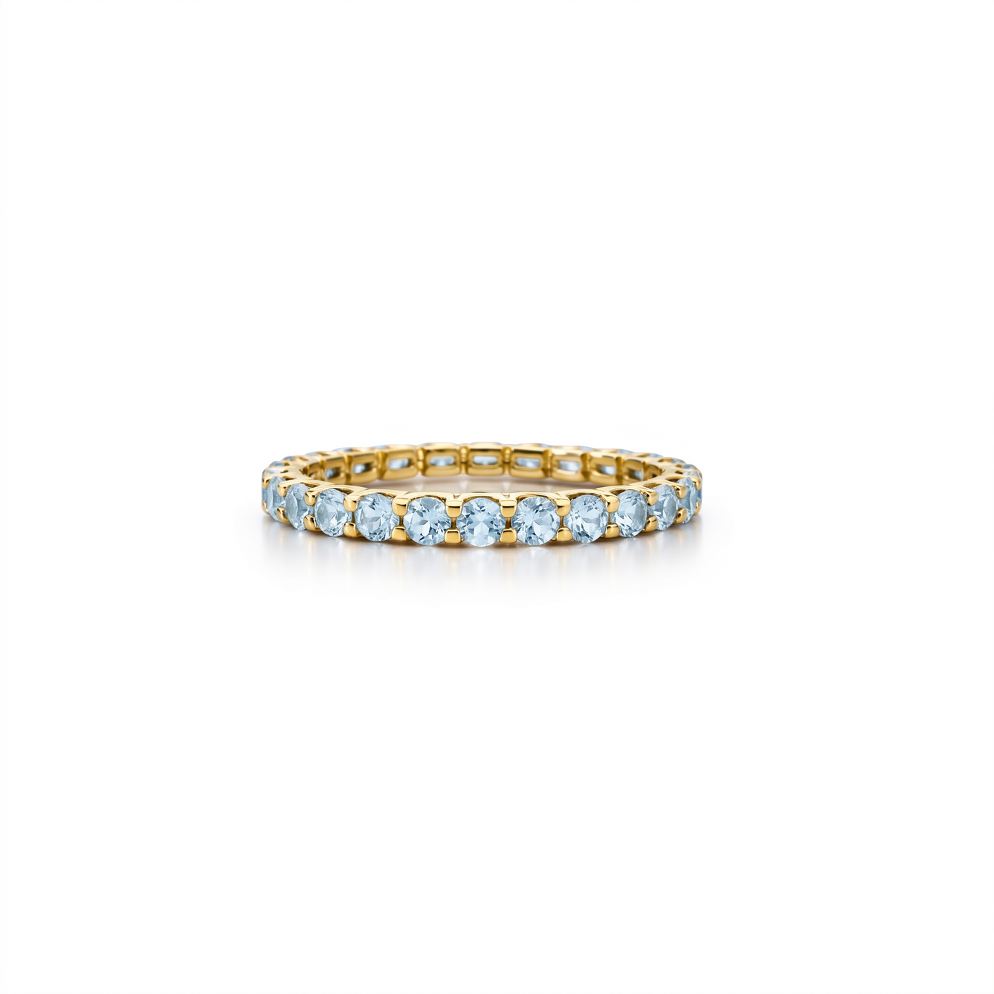 Linea Midi Ring – Light Blue Aquamarine