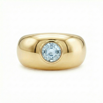 Forma Signet Ring – Light Blue Aquamarine