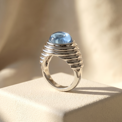 Velara Cabochon Ring – Blue Sapphire