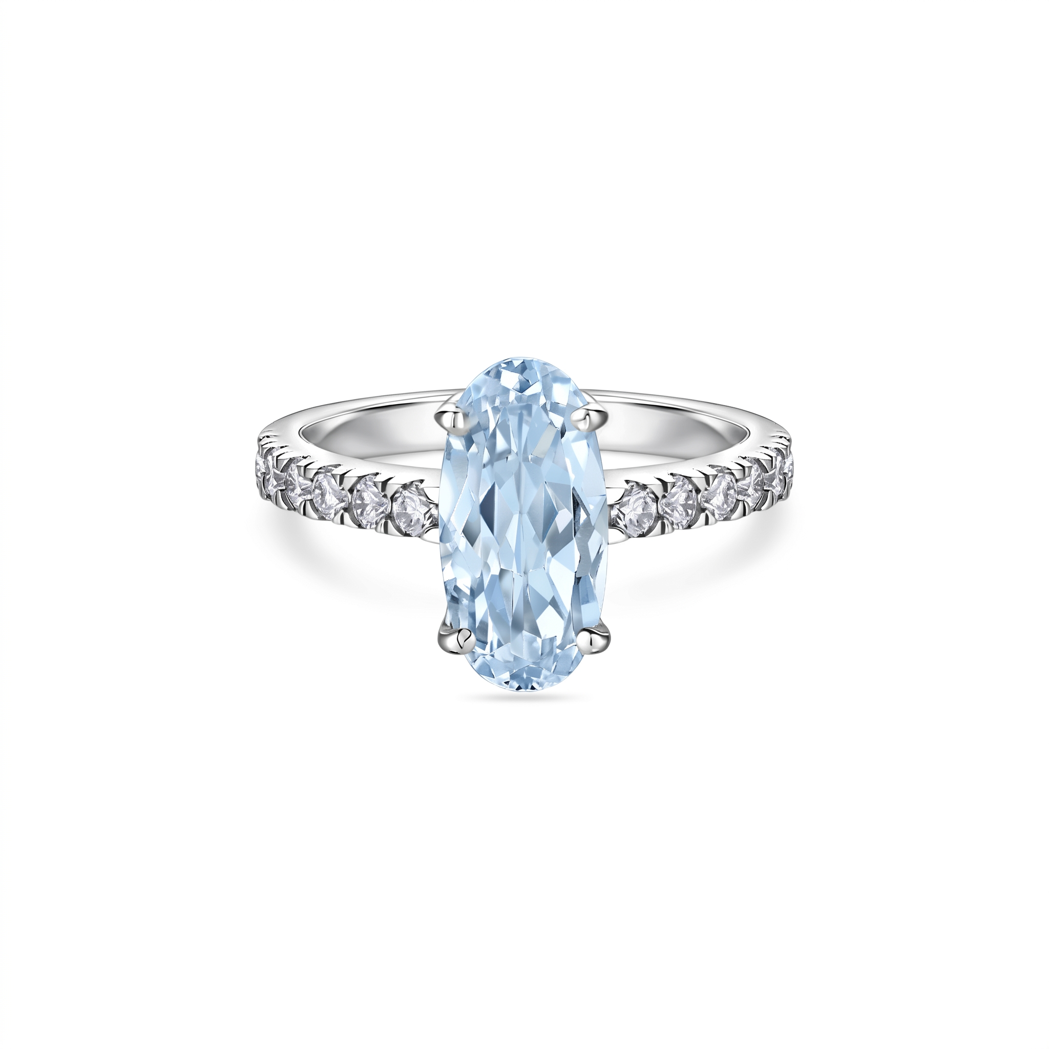 Velara Axis Ring – Light Blue Aquamarine