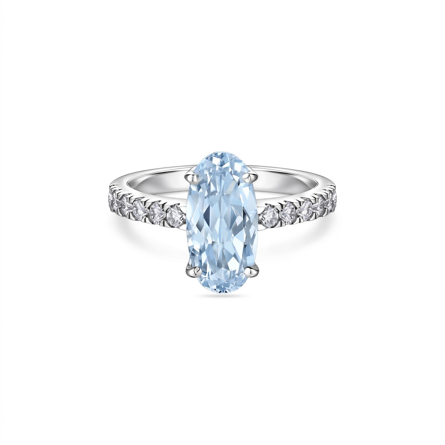 Velara Axis Ring – Light Blue Aquamarine