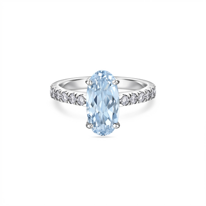 Velara Axis Ring – Light Blue Aquamarine