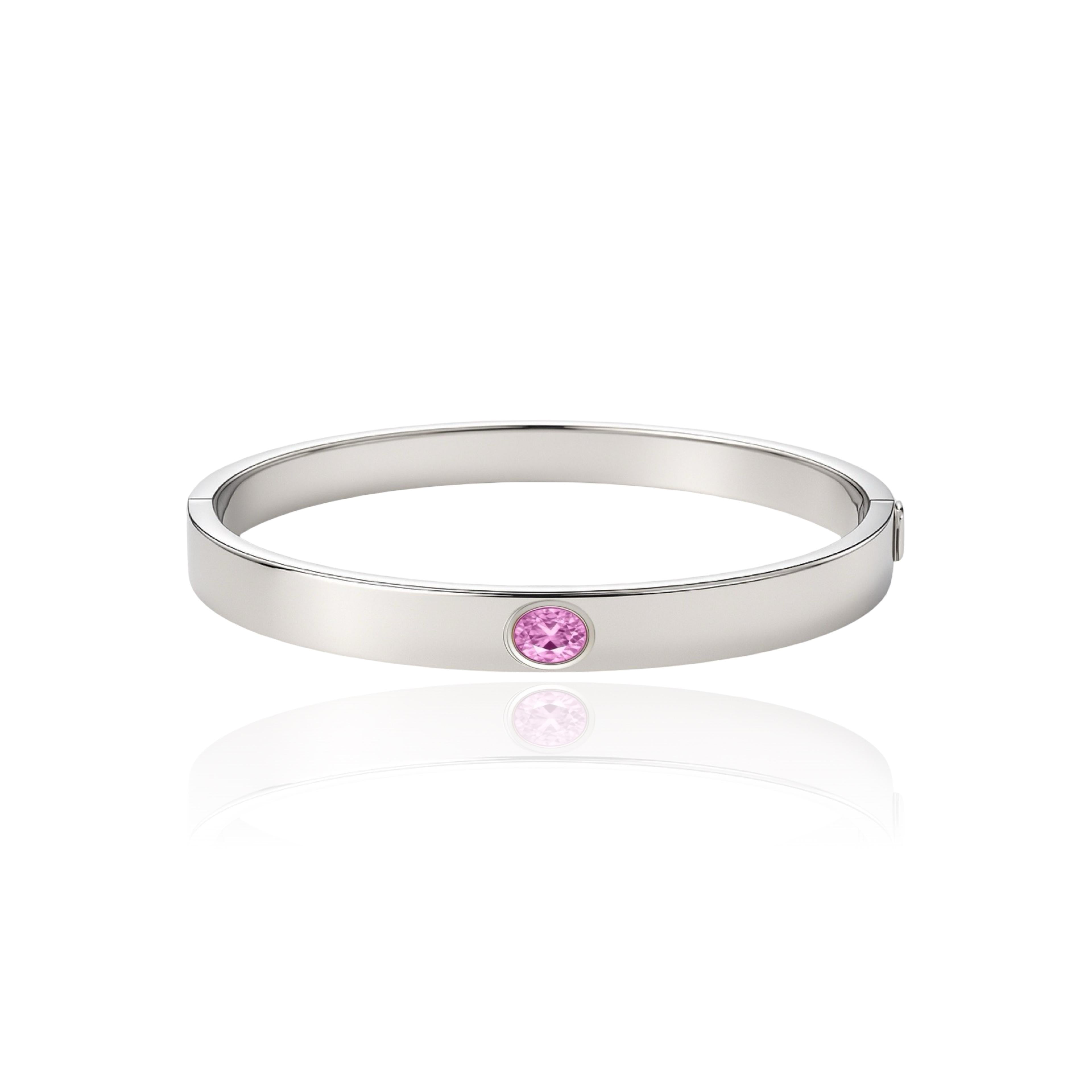 Velara Uno Elemental Bangle – Light Pink Sapphire
