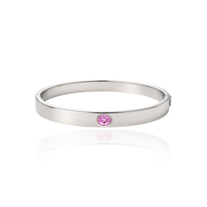 Velara Uno Elemental Bangle – Light Pink Sapphire